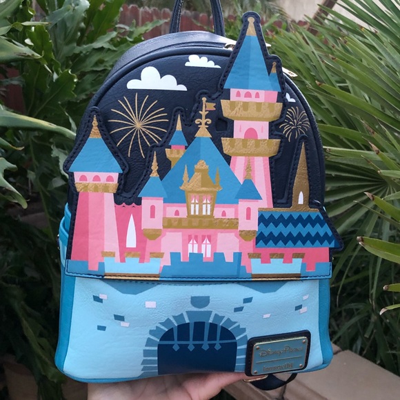 Loungefly Handbags - Rare Sleeping Beauty Disneyland castle Loungefly mini backpack